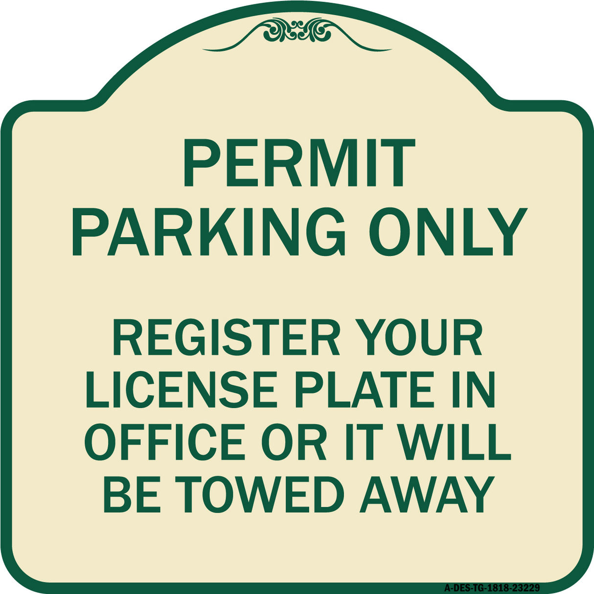 Register Your License Plate in Office or It Will Be Towed Away