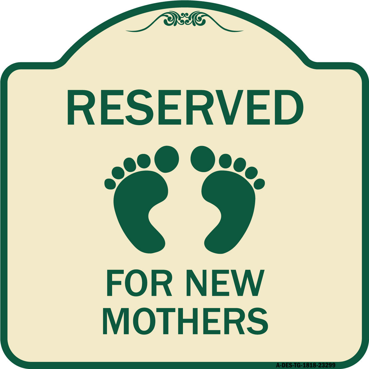 Pink Reserved Parking for New Mothers