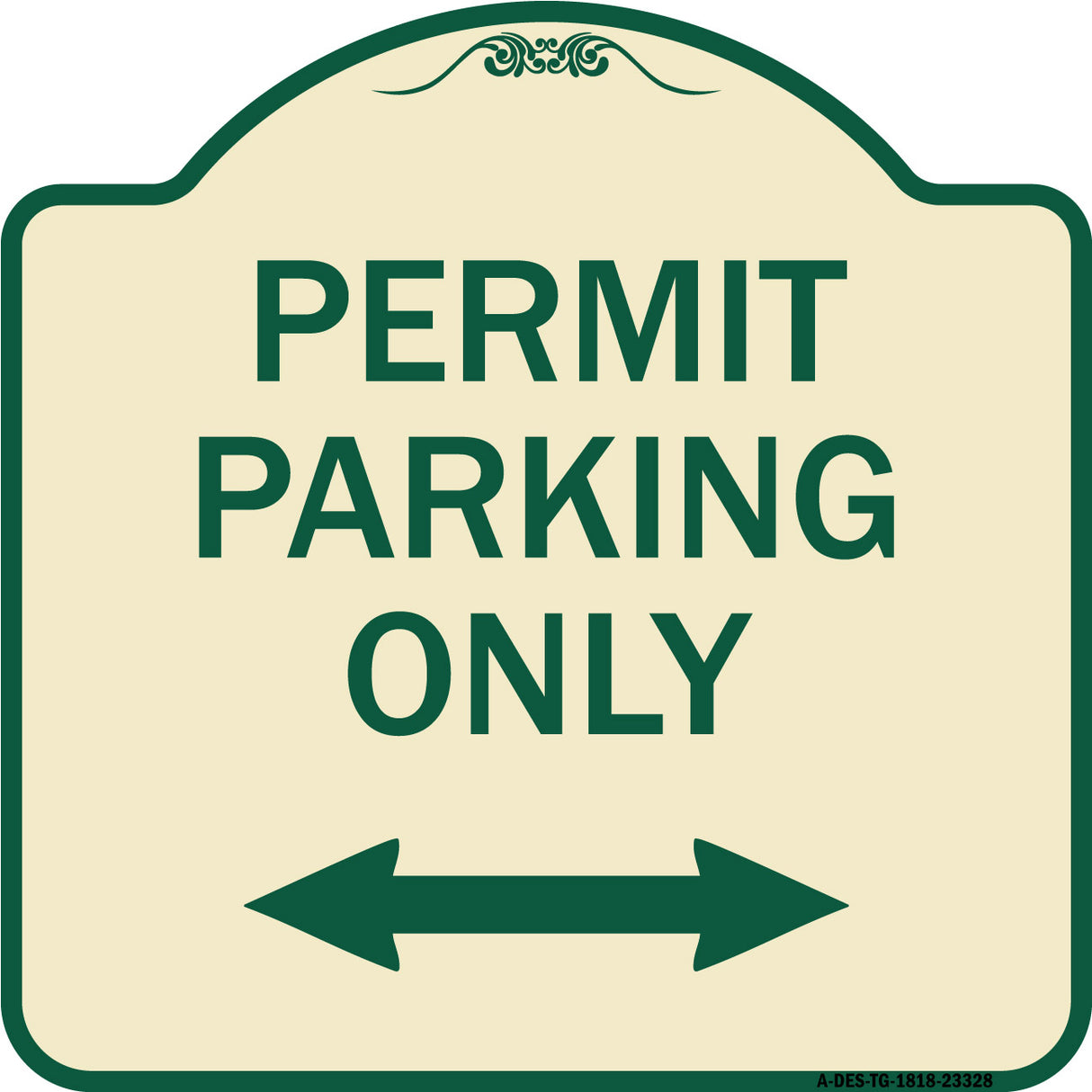Permit Parking Only (Bidirectional Arrow)