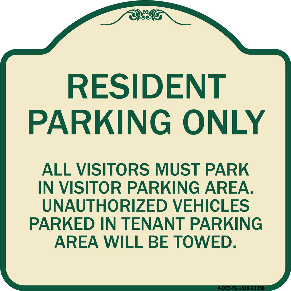 Parking Sign Resident Parking Only