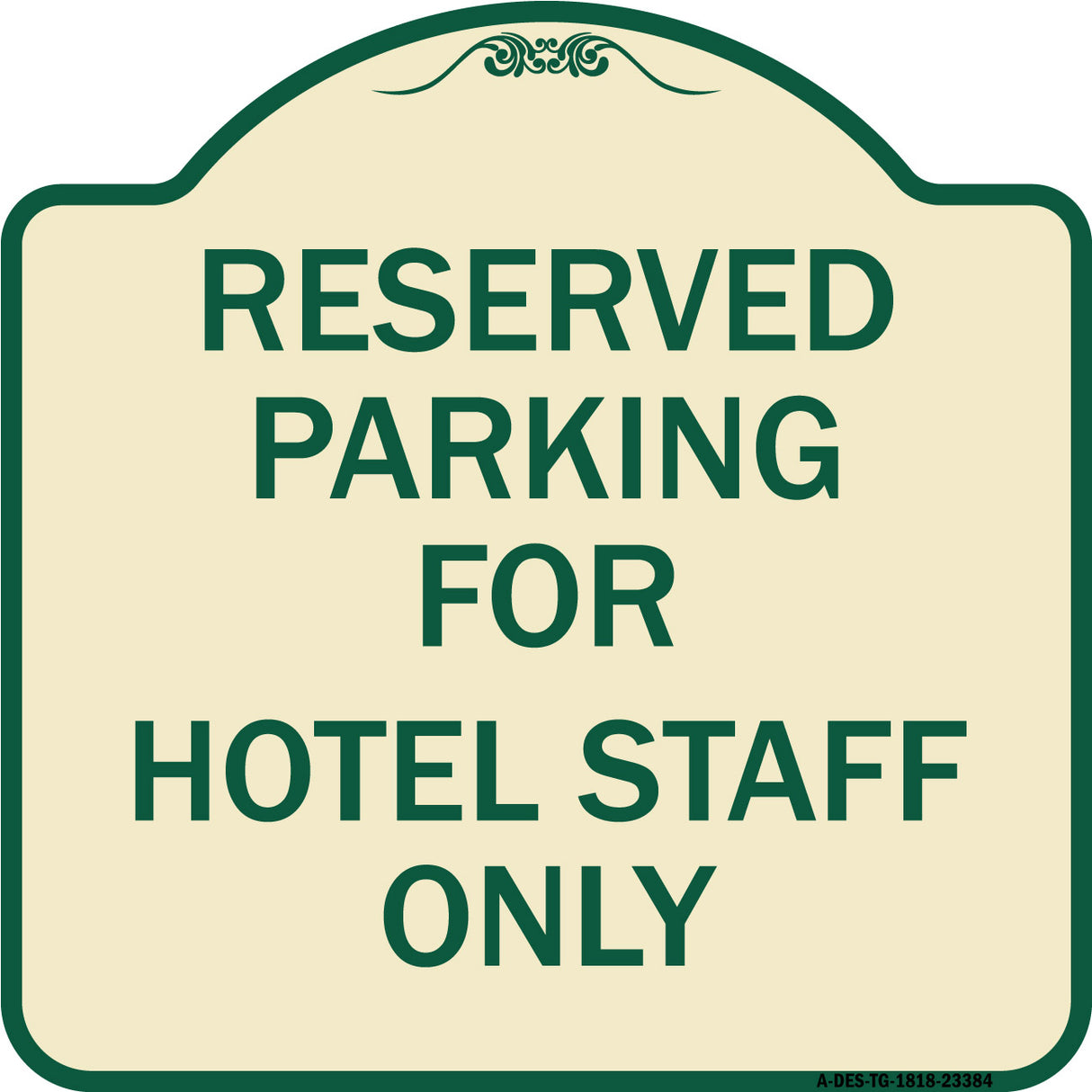 Parking Reserved for Hotel Staff Only