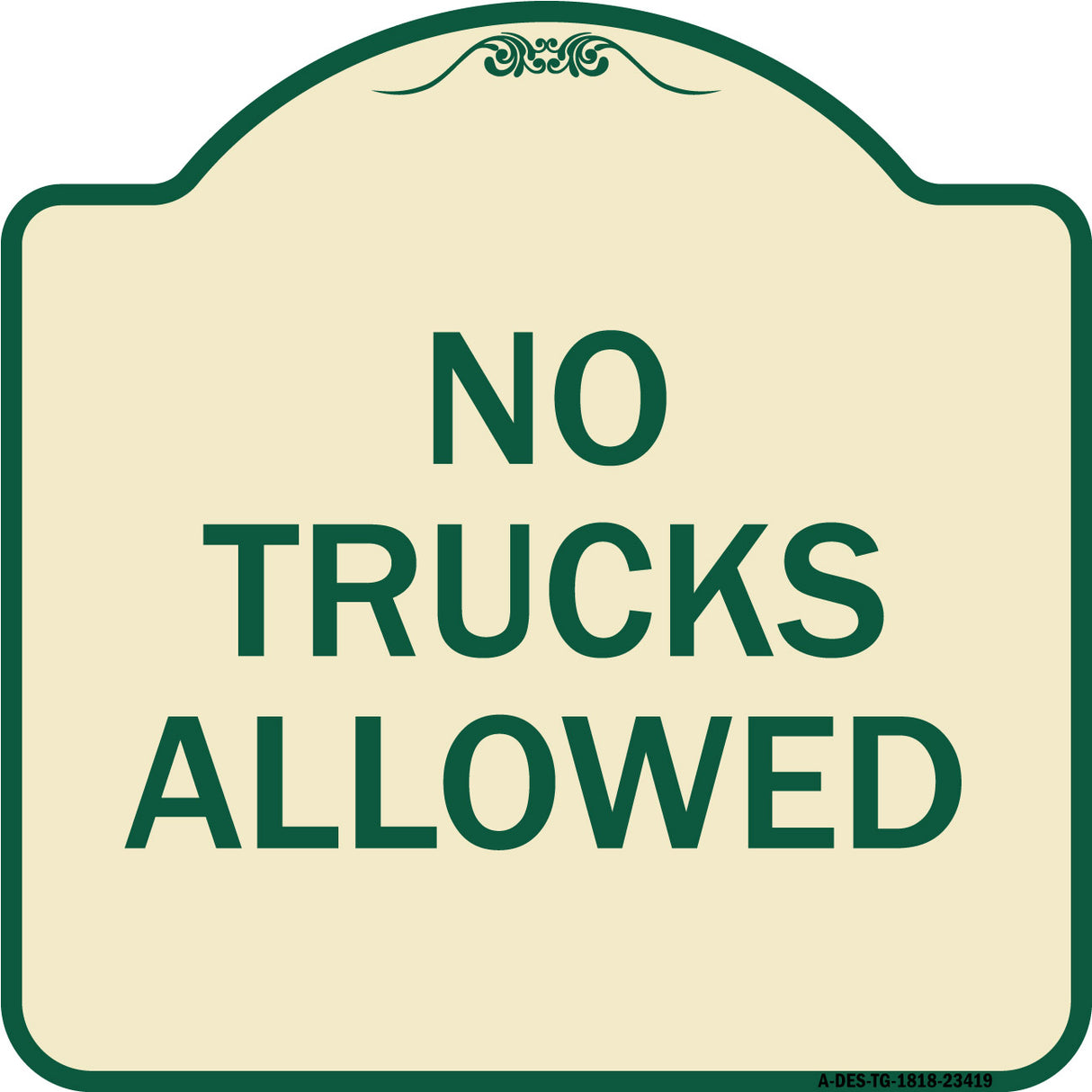 Parking Lot Sign No Trucks Allowed