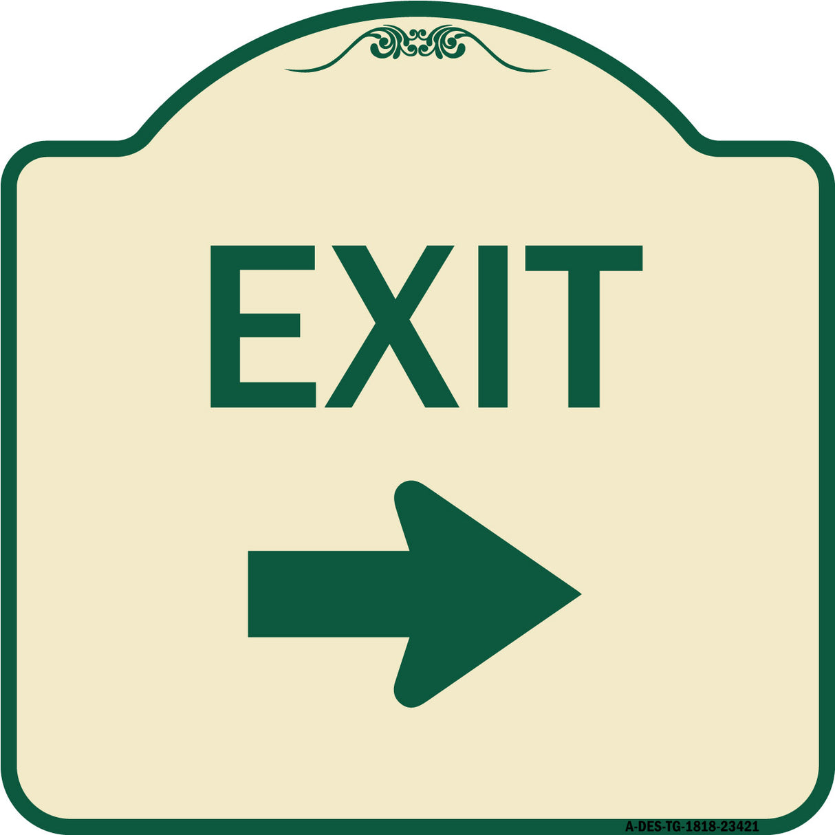 Parking Lot Sign Exit Sign (Right Arrow)
