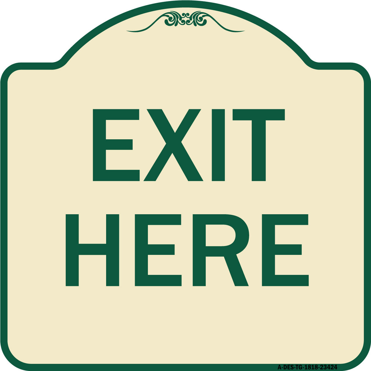Parking Lot Sign Exit Here