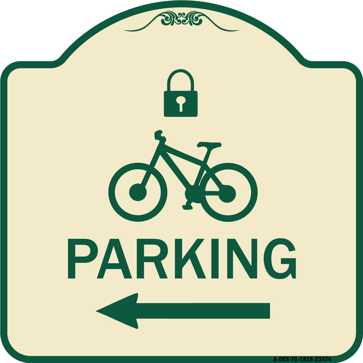 Parking (With Lock Cycle & Left Arrow Symbol)