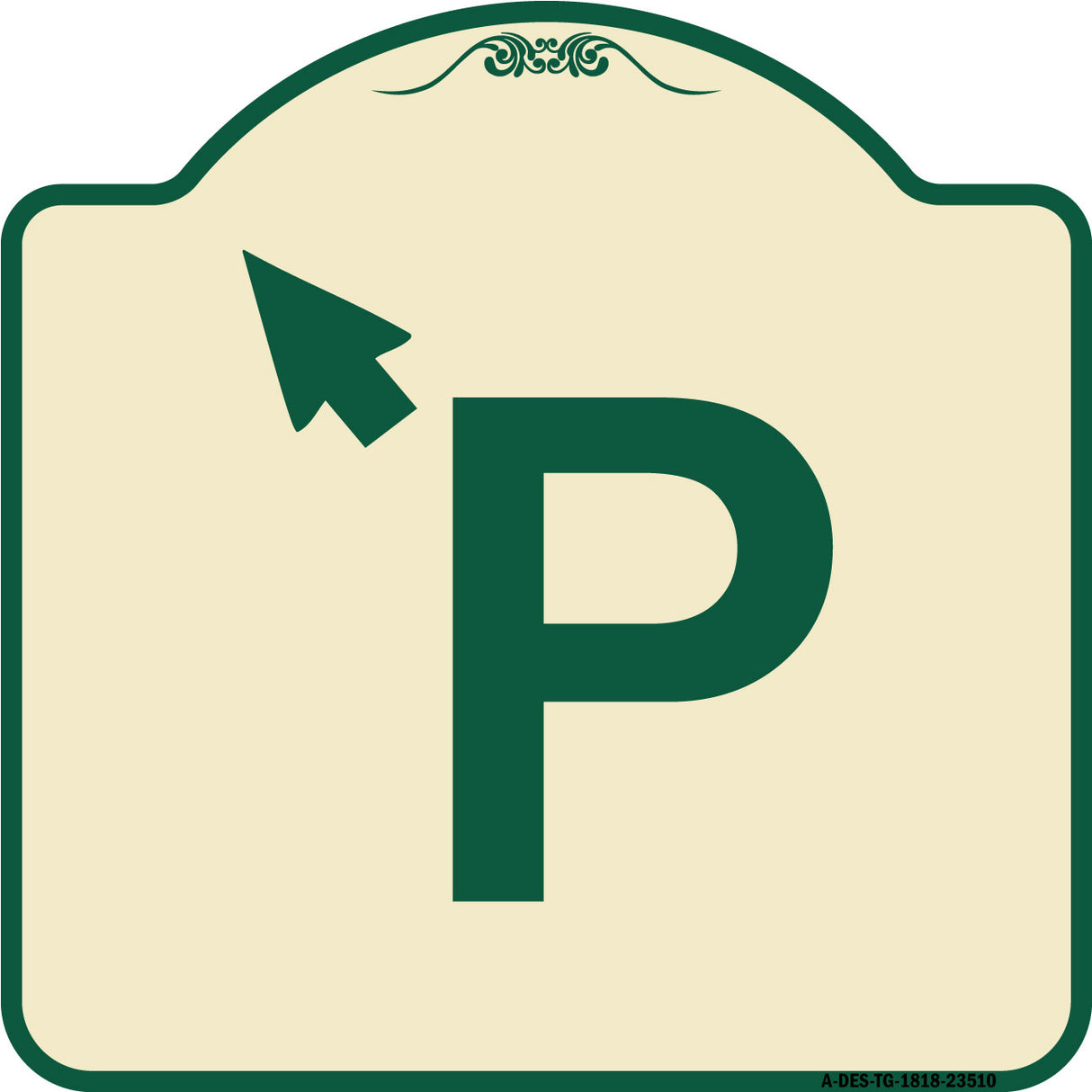 P Symbol (With Up Arrow Pointing Left)