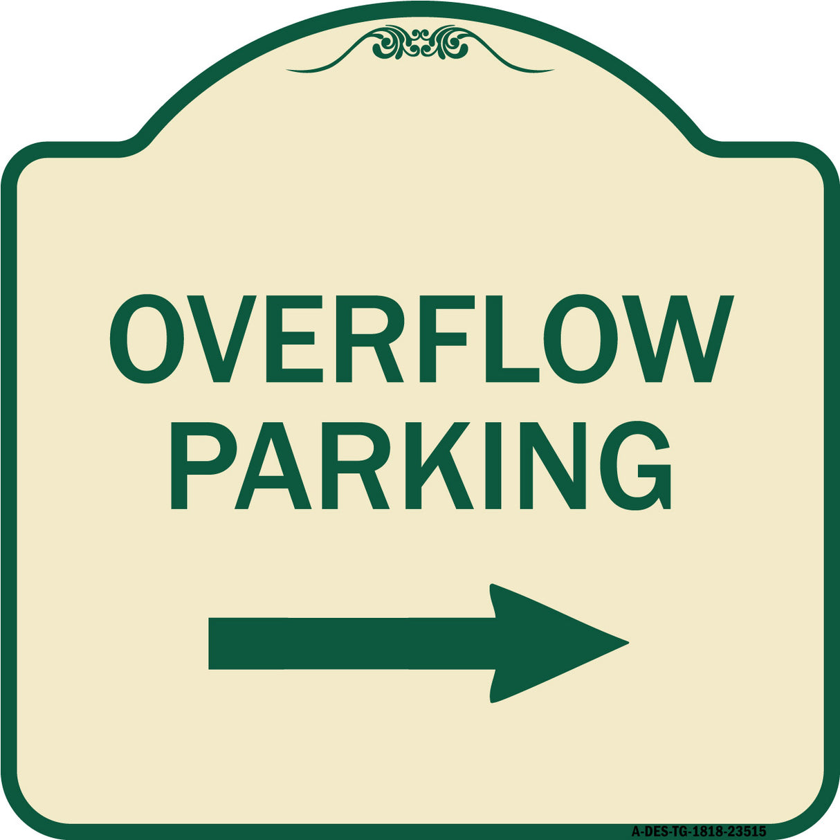 Overflow Parking with Right Arrow