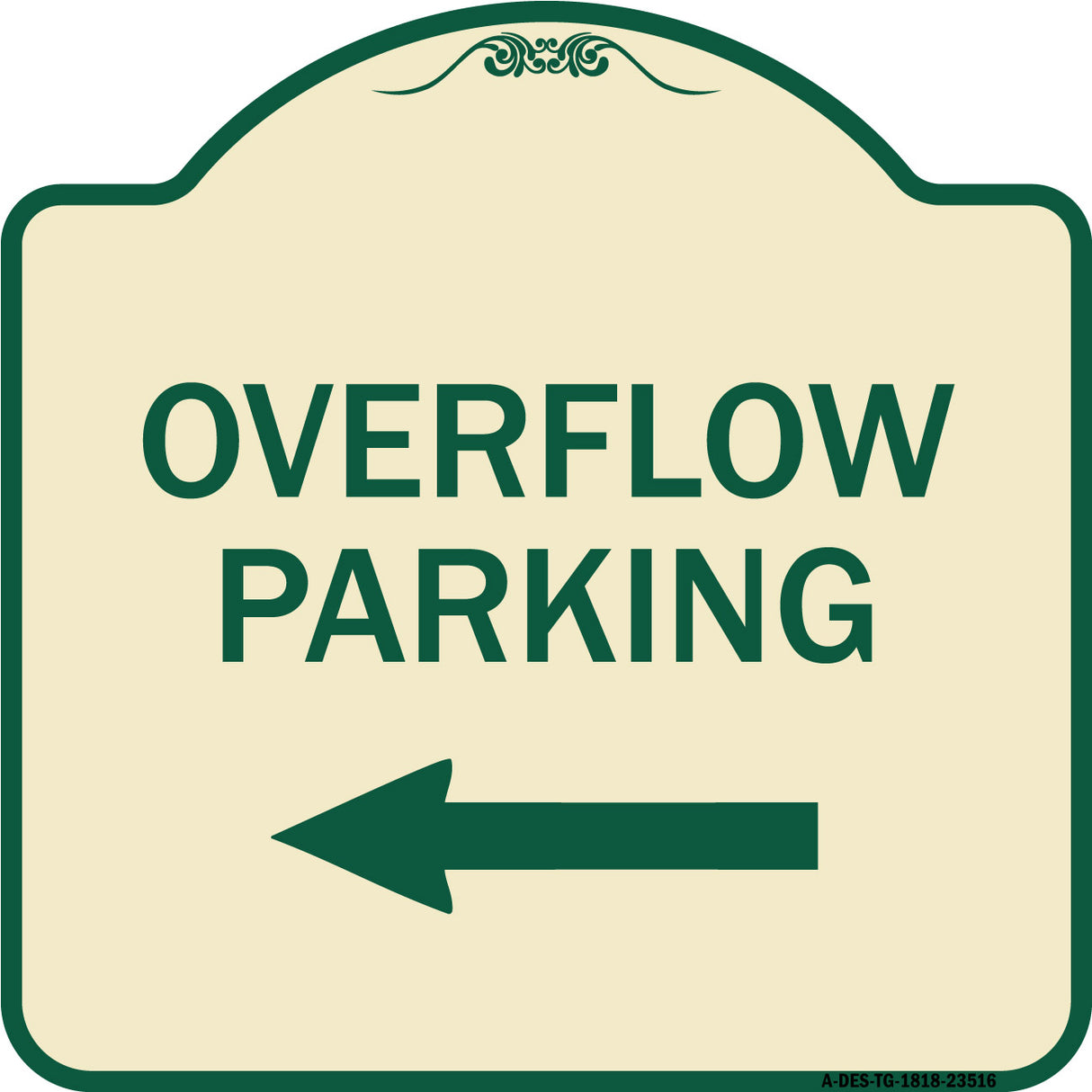 Overflow Parking with Left Arrow