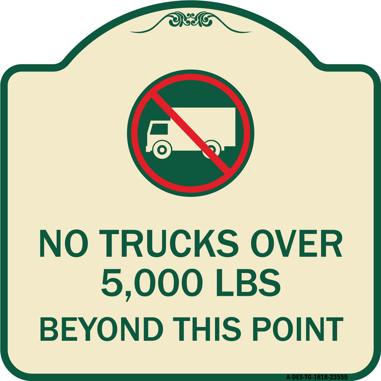 No Trucks Over (Editable Weight) Beyond This Point with Graphic