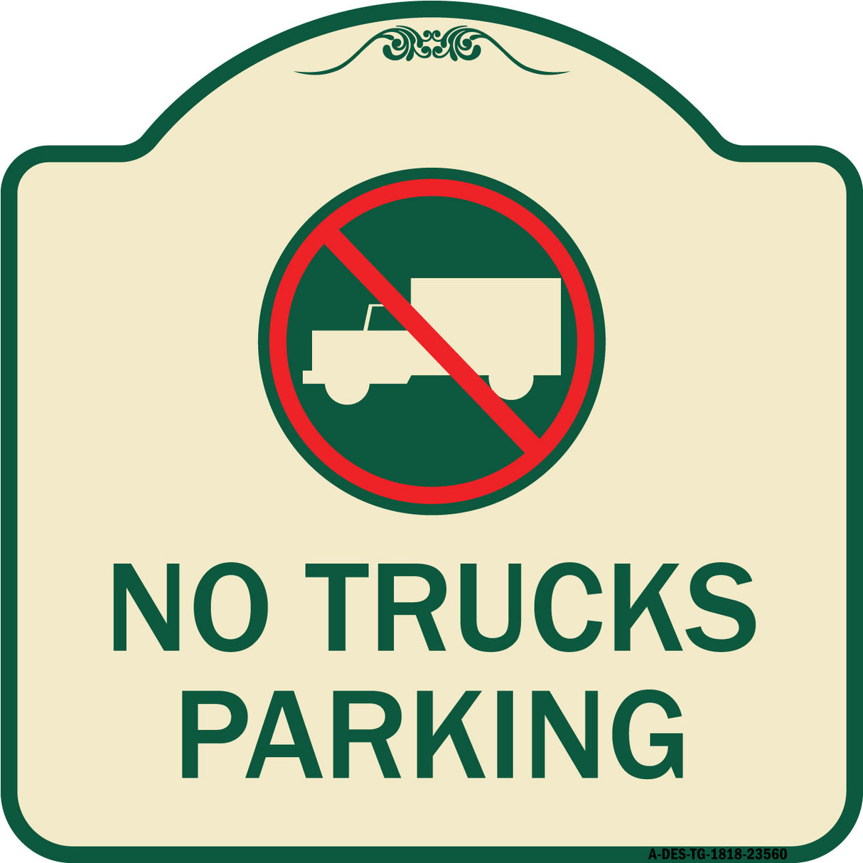 No Truck Sign No Truck Parking (With Symbol)
