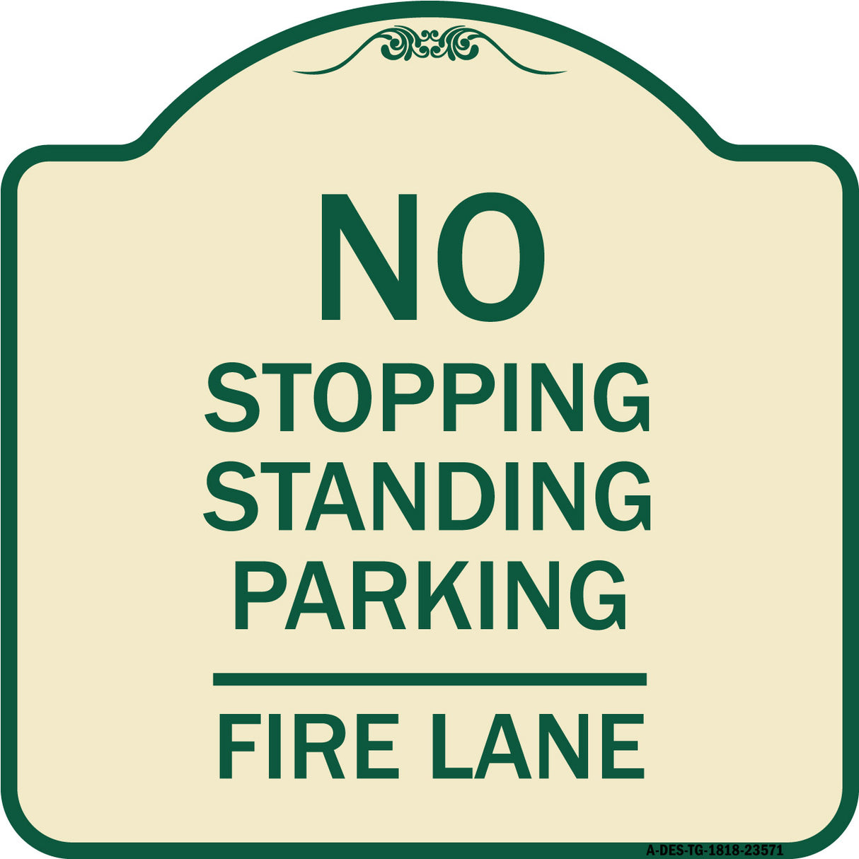 No Stopping Standing Parking - Fire Lane