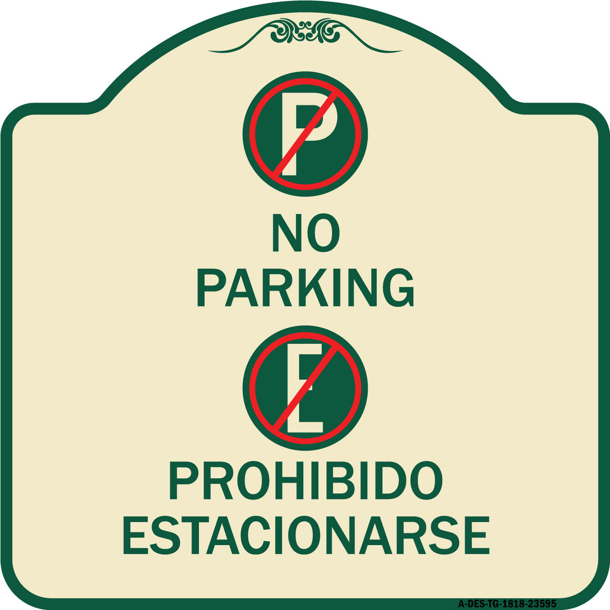 No Parking Prohibido Estacionarse (With Symbol)