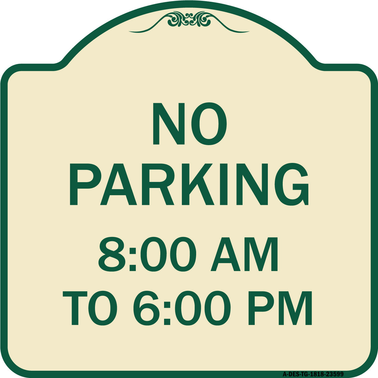 No Parking 8-00 Am to 6-00 Pm