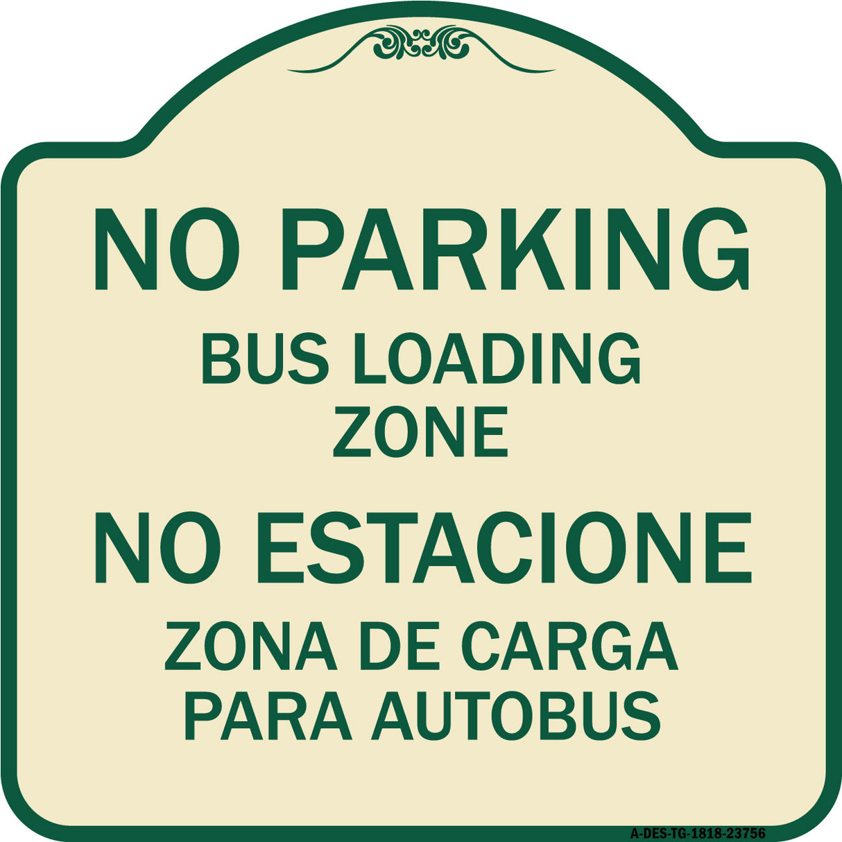 No Parking Bus Loading Zone No Entacionamiento Bus De Carga Zona