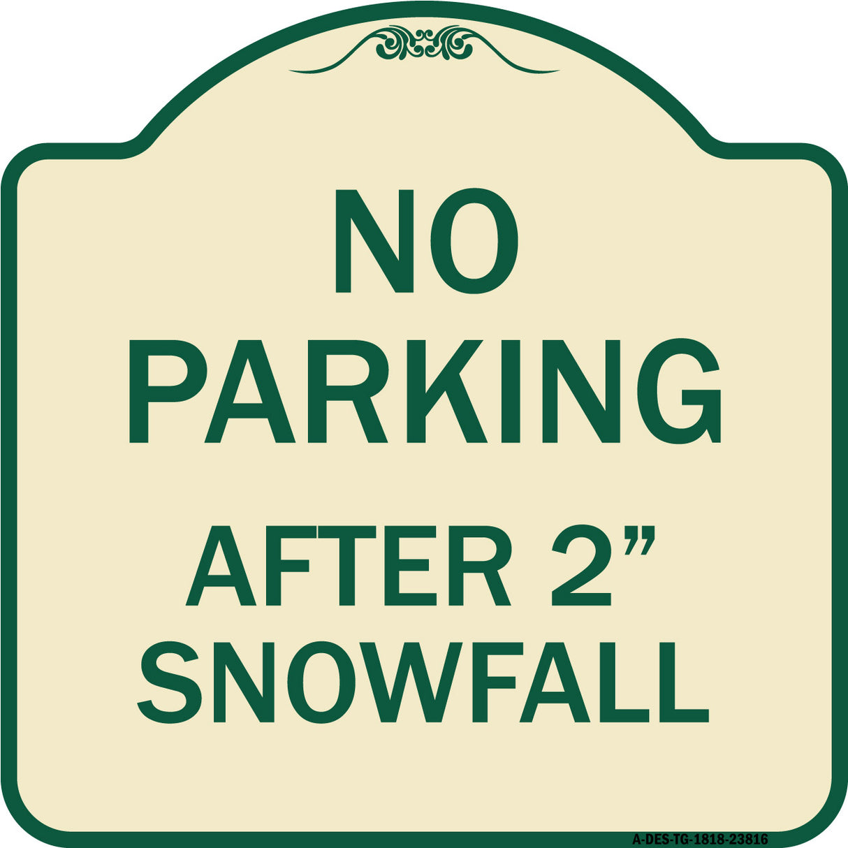 No Parking - After 2 Snowfall
