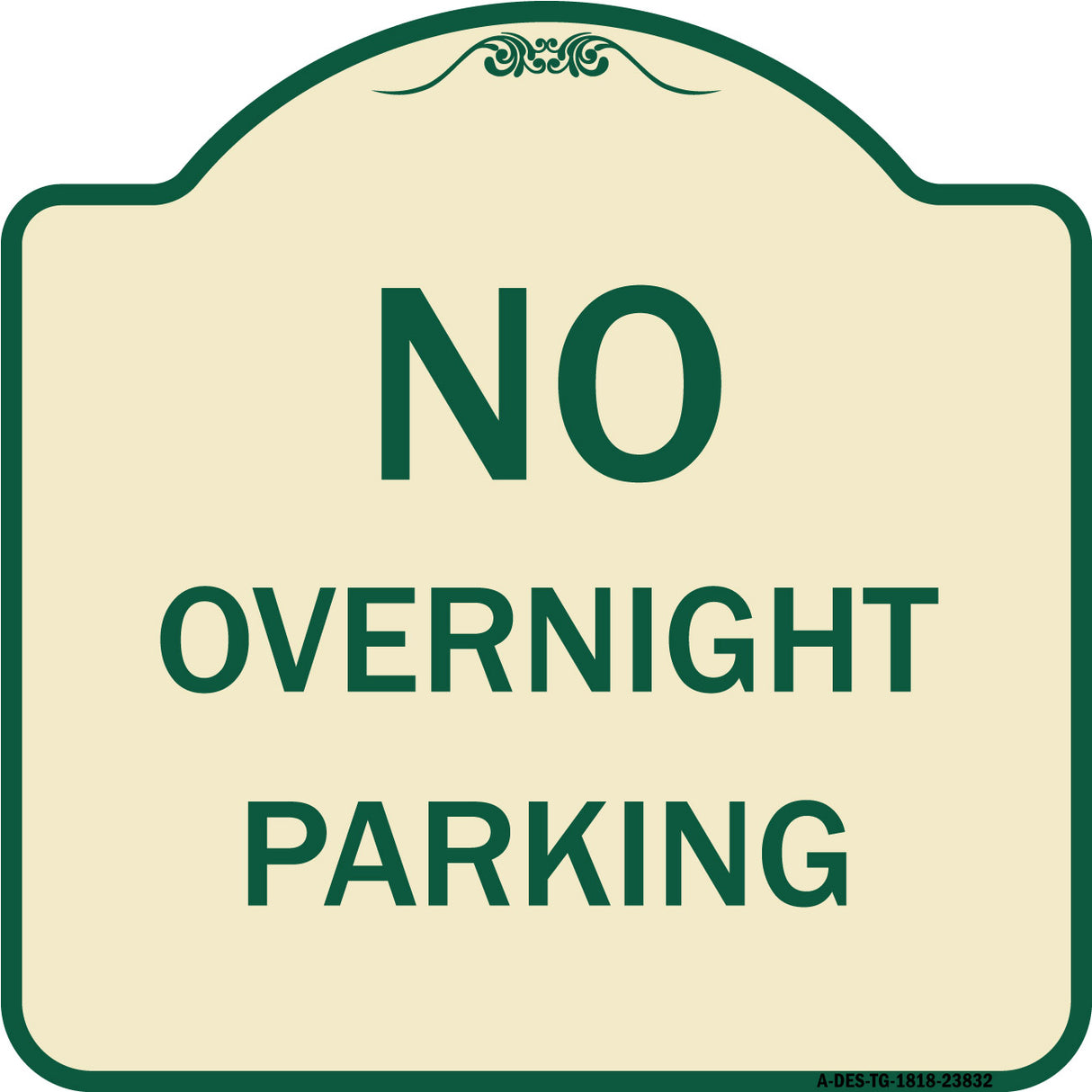 No Overnight Parking Sign