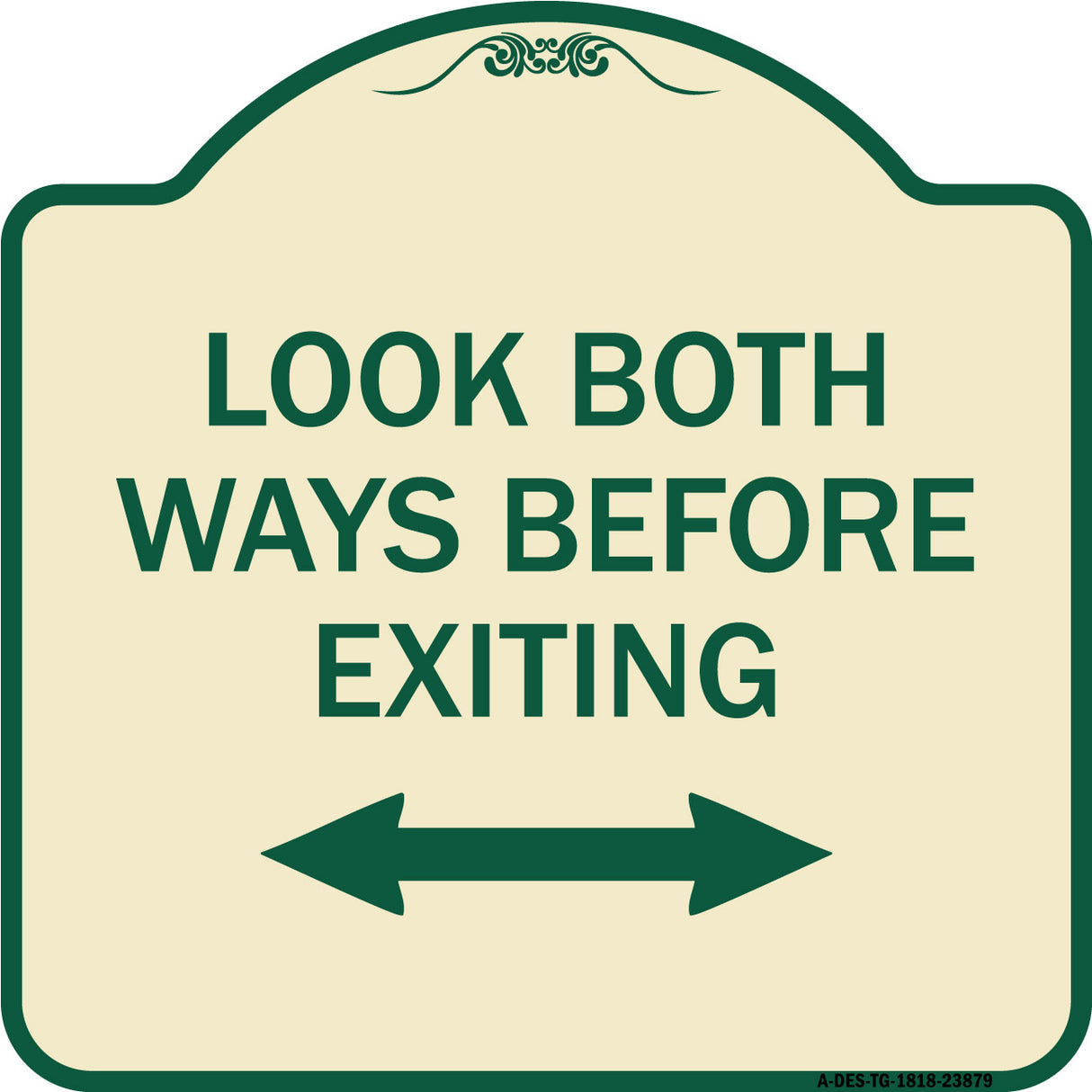 Look Both Ways Before Exiting (With Bidirectional Arrow)