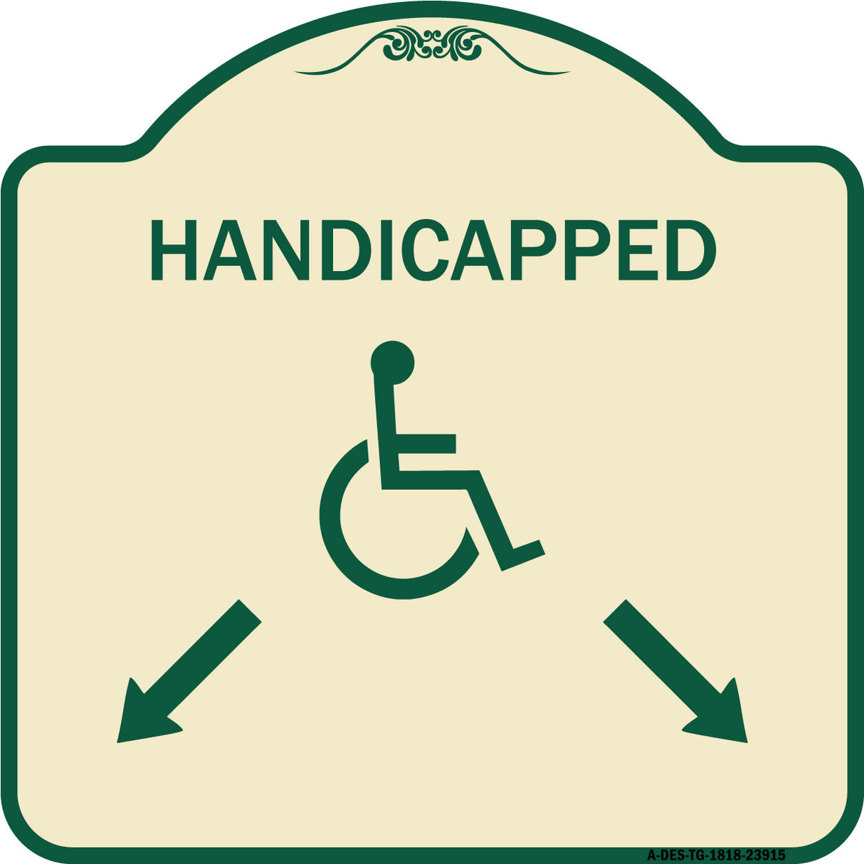 Handicapped Parking with Double Arrows