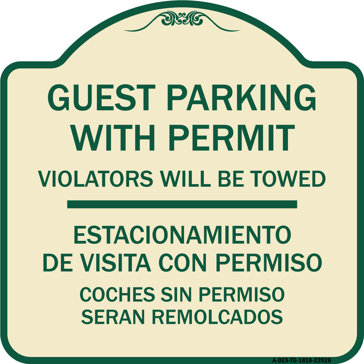 Guest Parking with Permit Violators Will Be Towed - Estacionamento De Visita Con Permiso Coches Sin Permiso Seran Remolcados