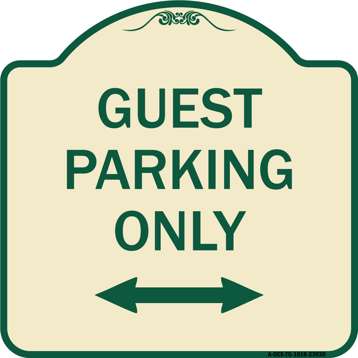 Guest Parking Only (With Bidirectional Arrow)