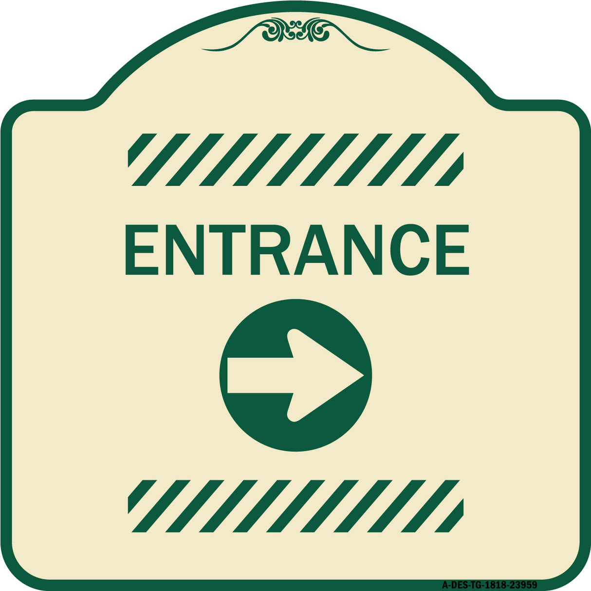 Flex Post Entrance with Right Arrow Decal Only for Flex Paddle