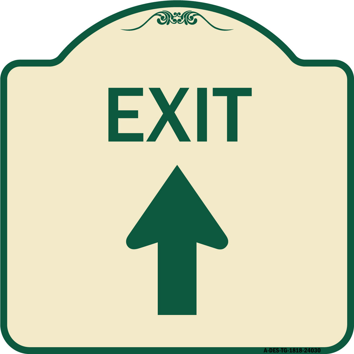 Exit Sign Exit with Up Arrow