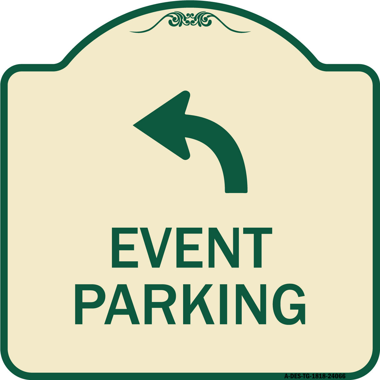 Event Parking Only (With Upper Left Arrow)
