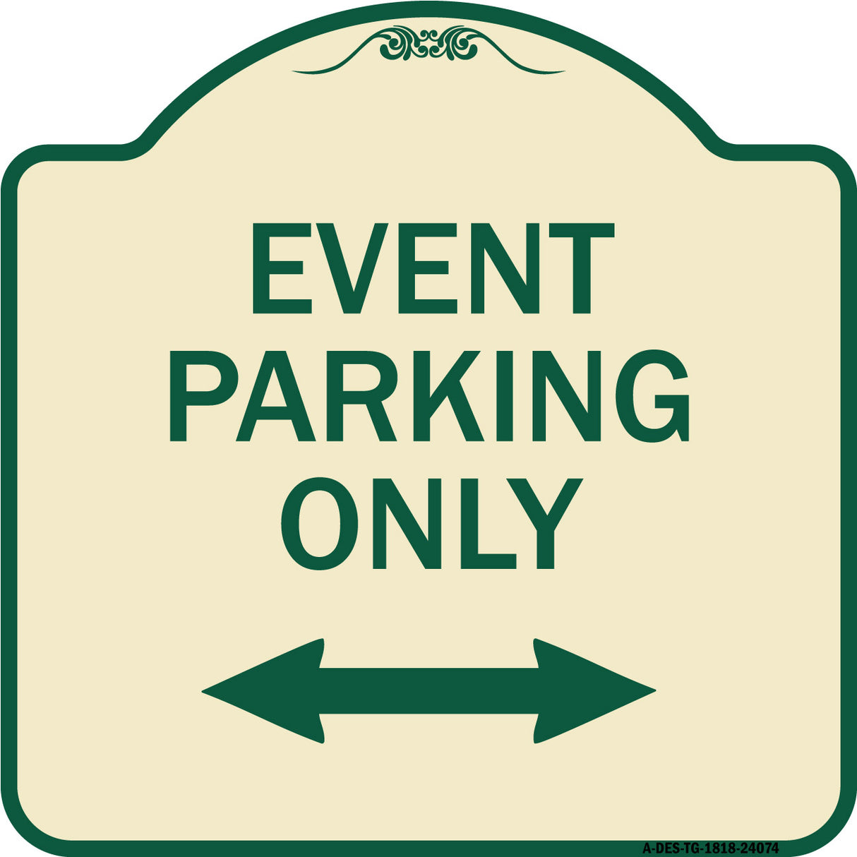 Event Parking Only (With Bidirectional Arrow)