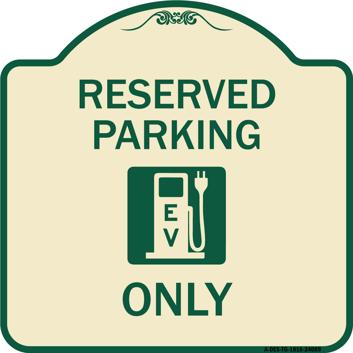 Ev Only (With Electric Vehicle Charging Station Graphic)