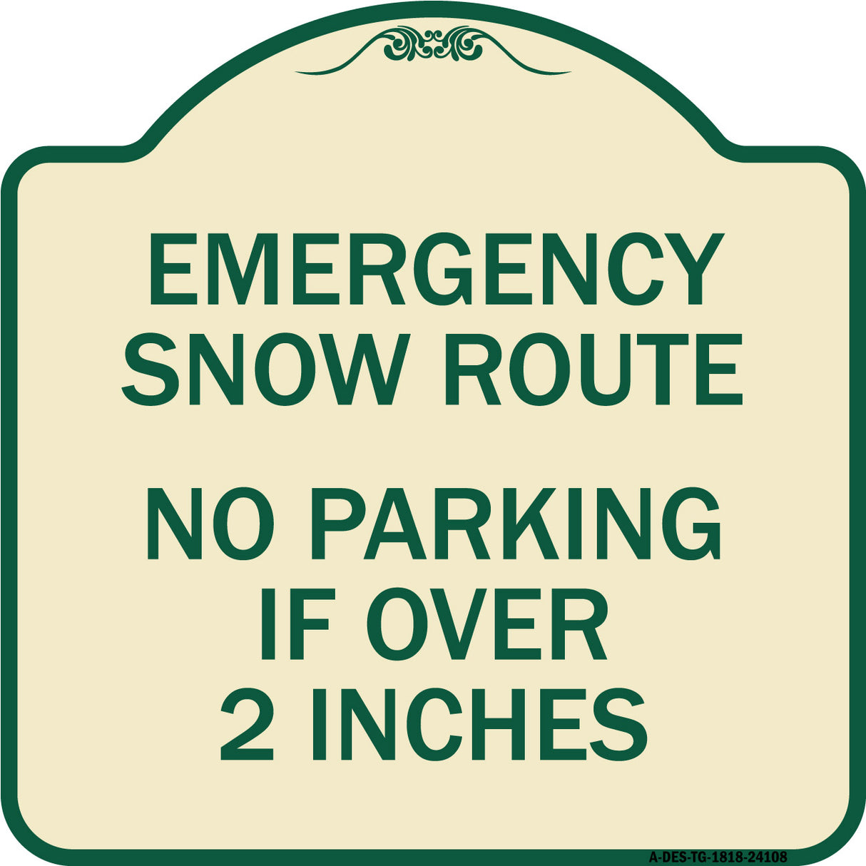Emergency Snow Route No Parking Emergency Snow Route No Parking If Over 2 Inches
