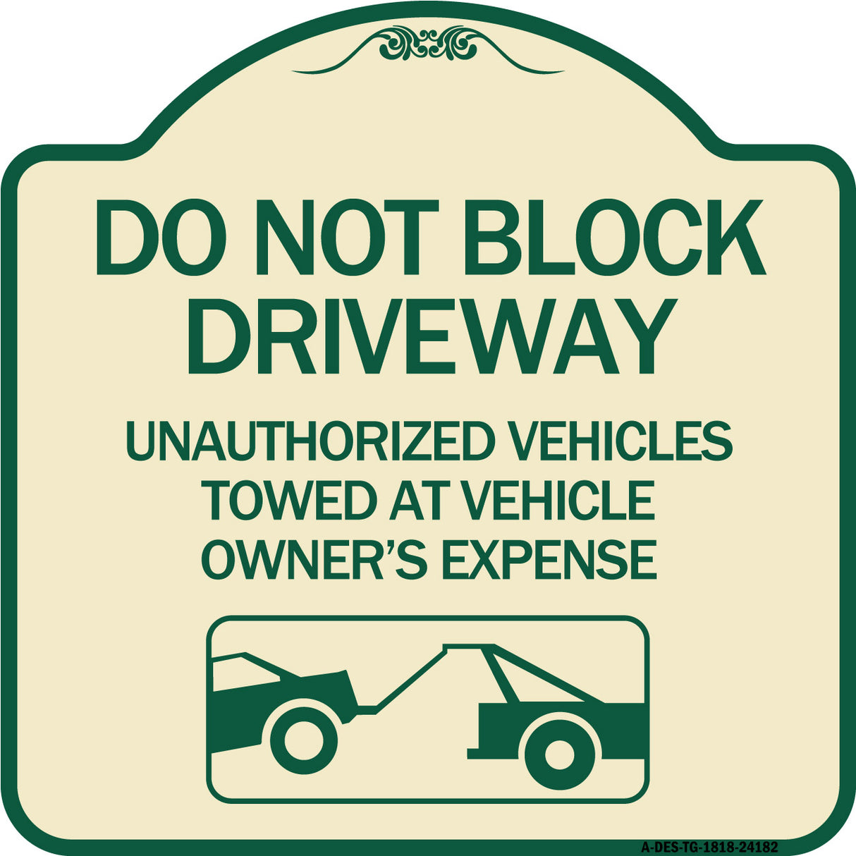 Do Not Block Driveway (With Graphic)