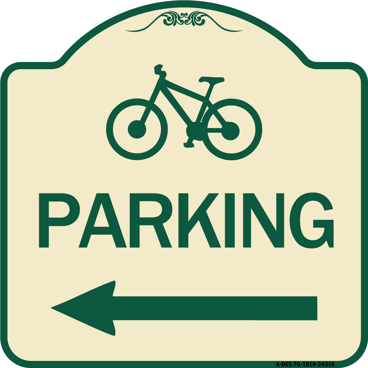 Bicycle Symbol Parking (Left Arrow)