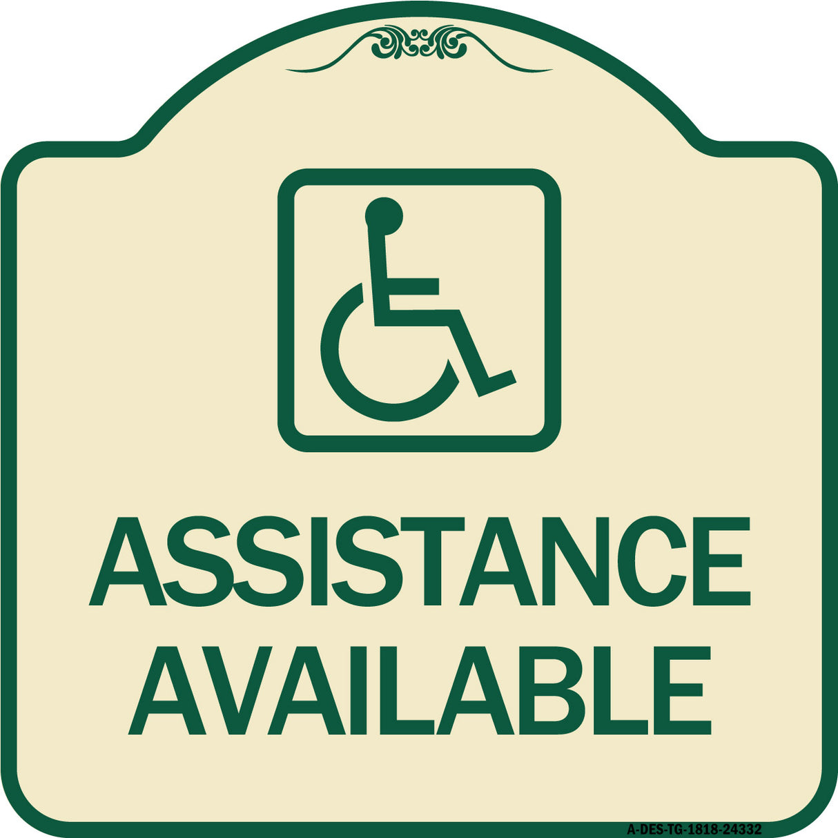 Assistance Available with Handicap Symbol