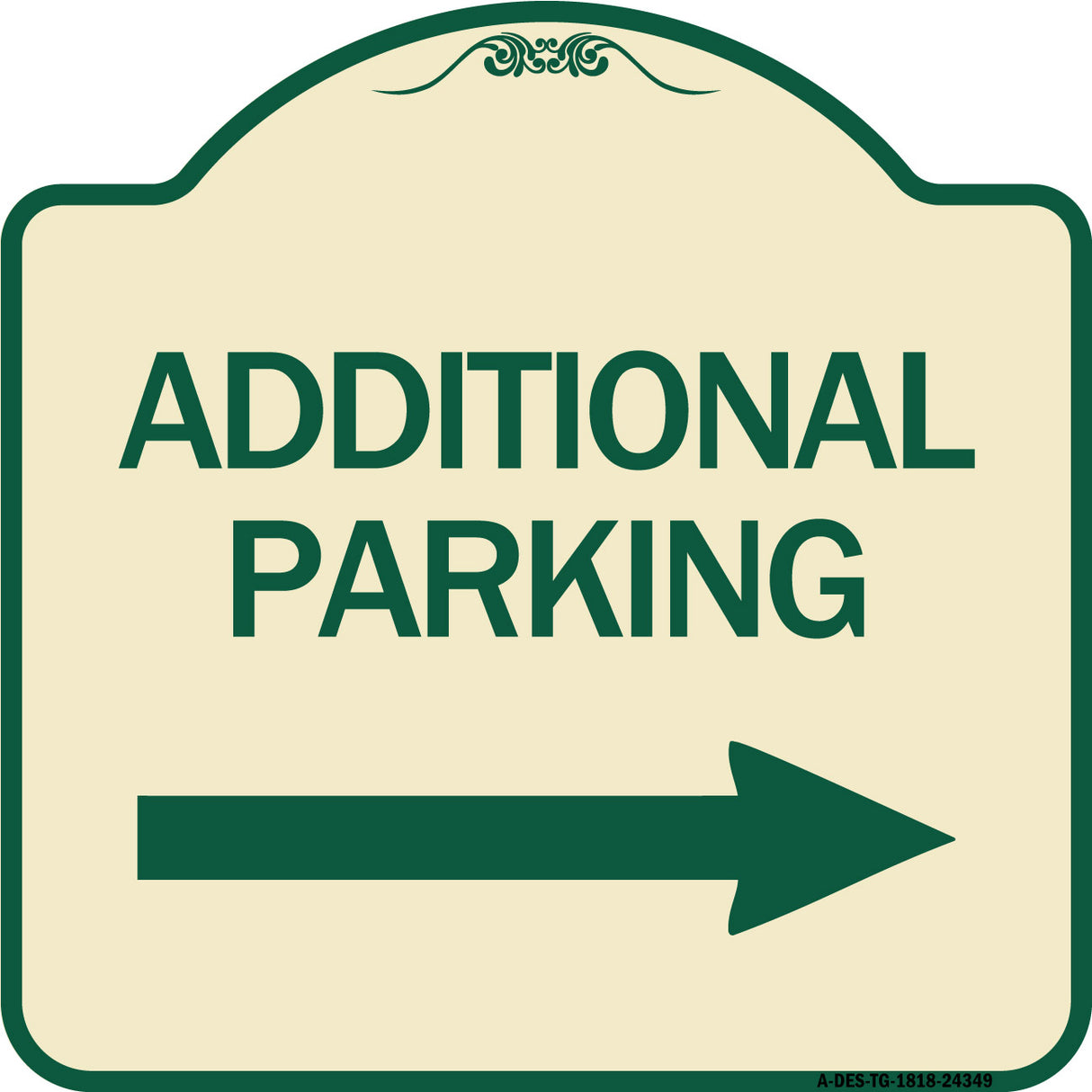 Additional Parking Sign (Right Arrow)