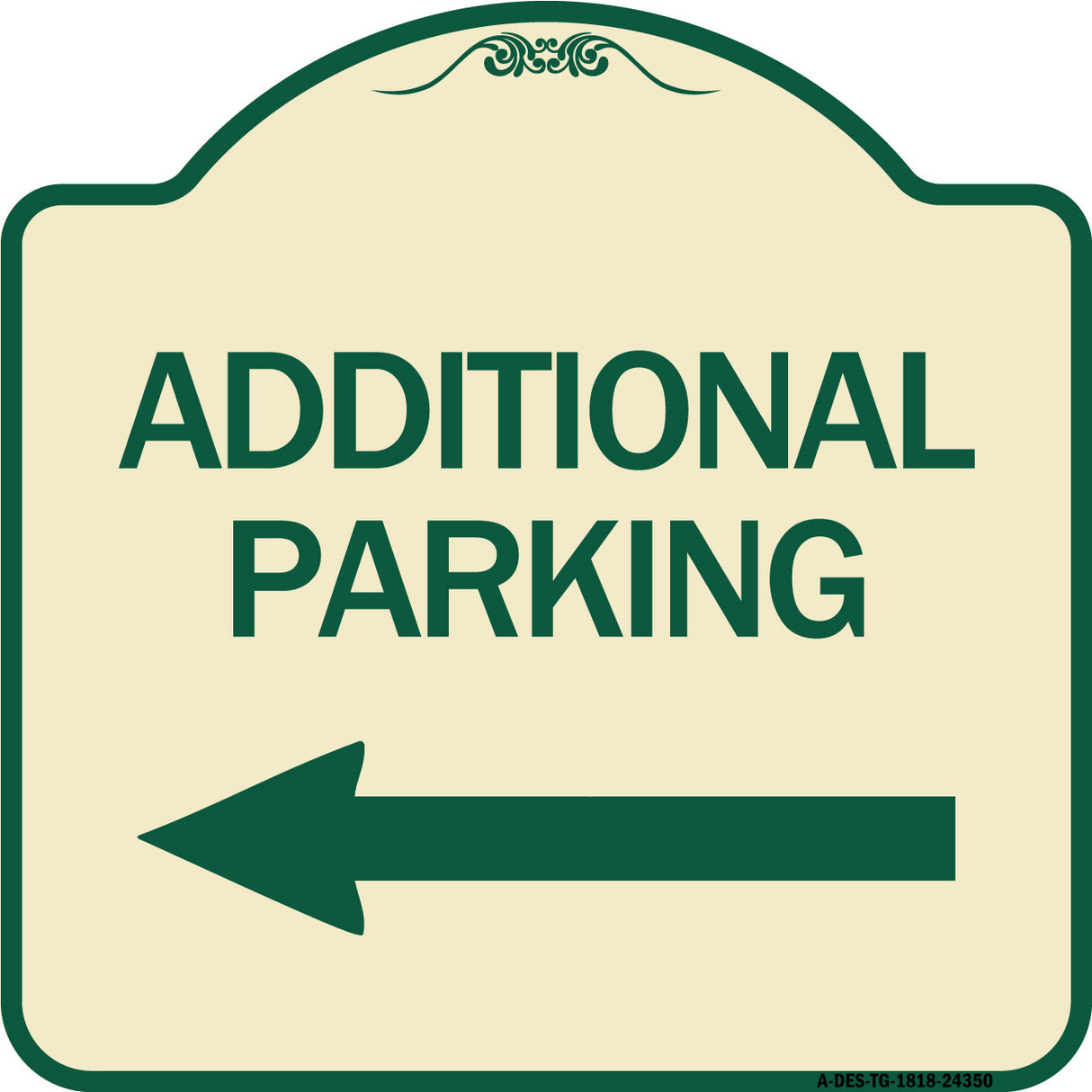 Additional Parking Sign (Left Arrow)