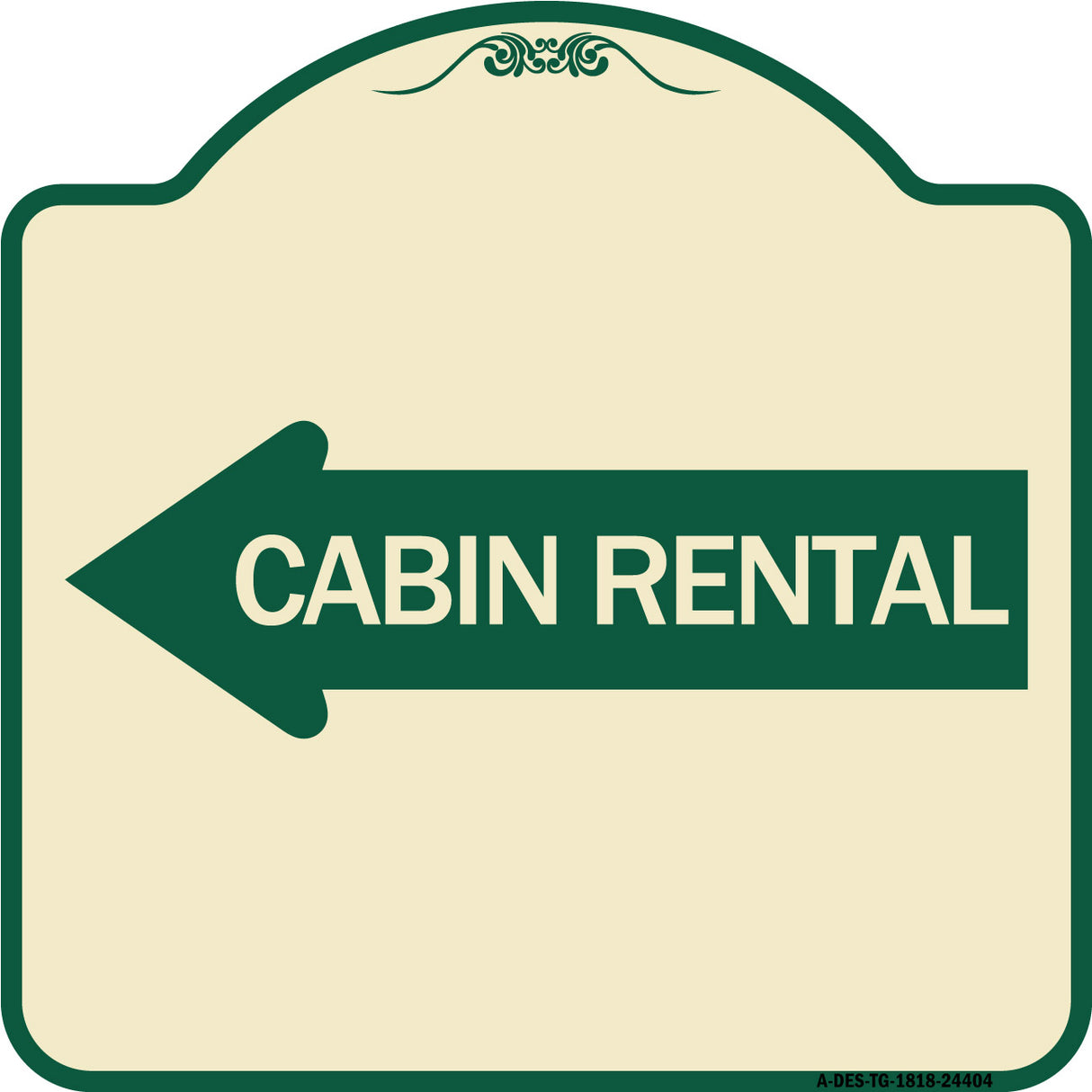 Cabin Rental (With Left Arrow)