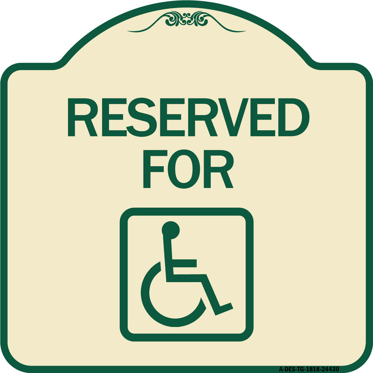 Reserved for (With Accessible Symbol)