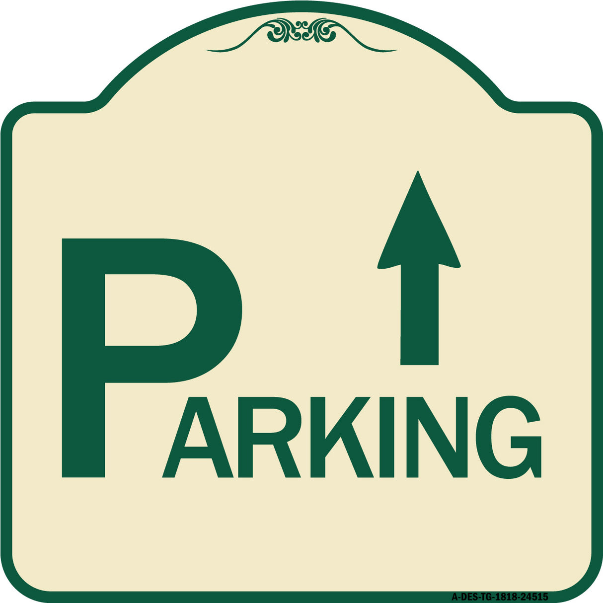 Parking with Arrow Pointing Up