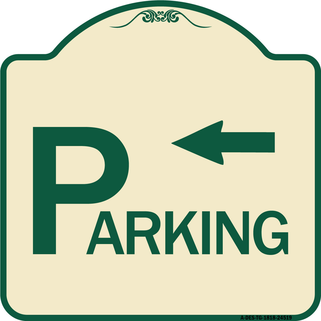 Parking with Arrow Pointing Left