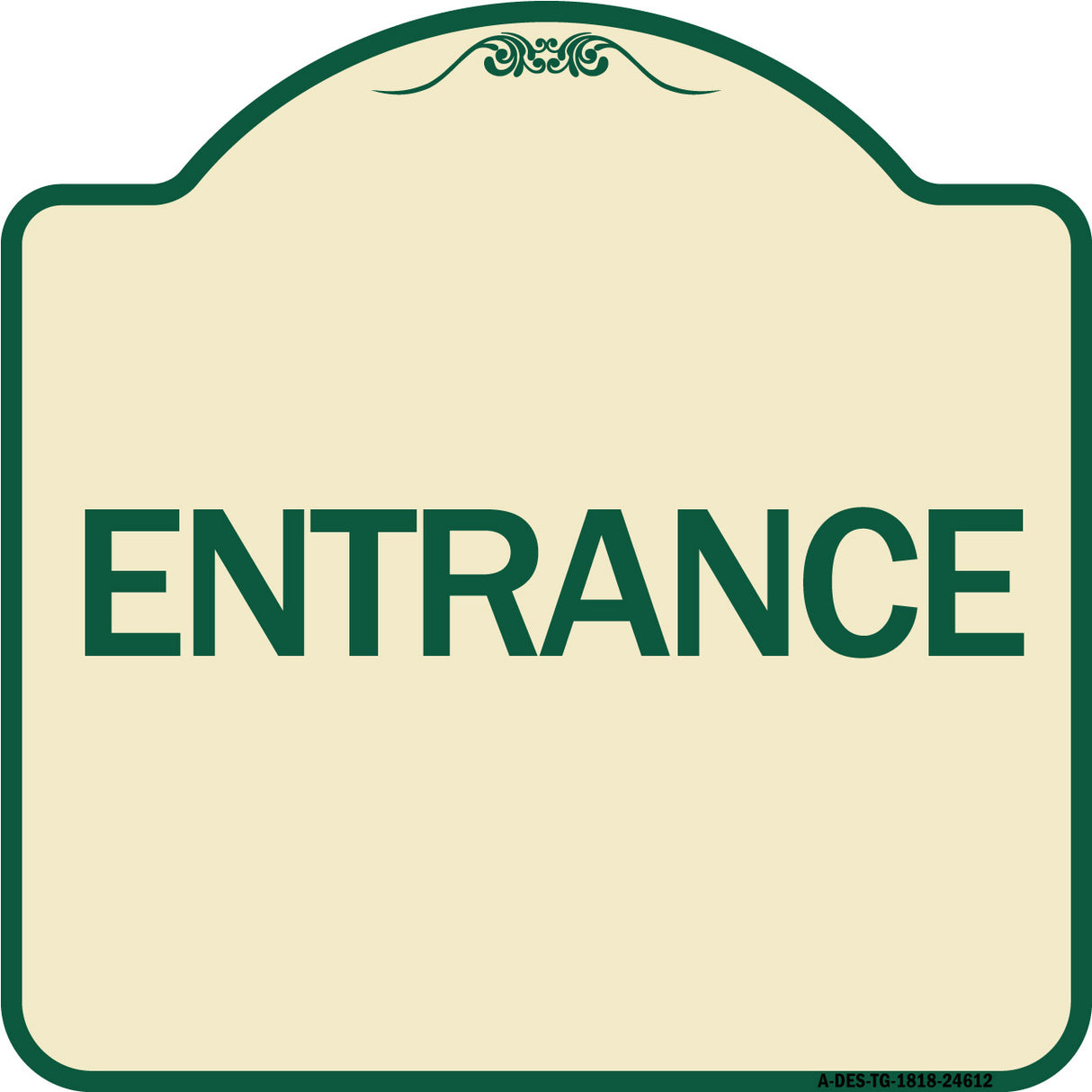 Traffic Entrance Sign Entrance