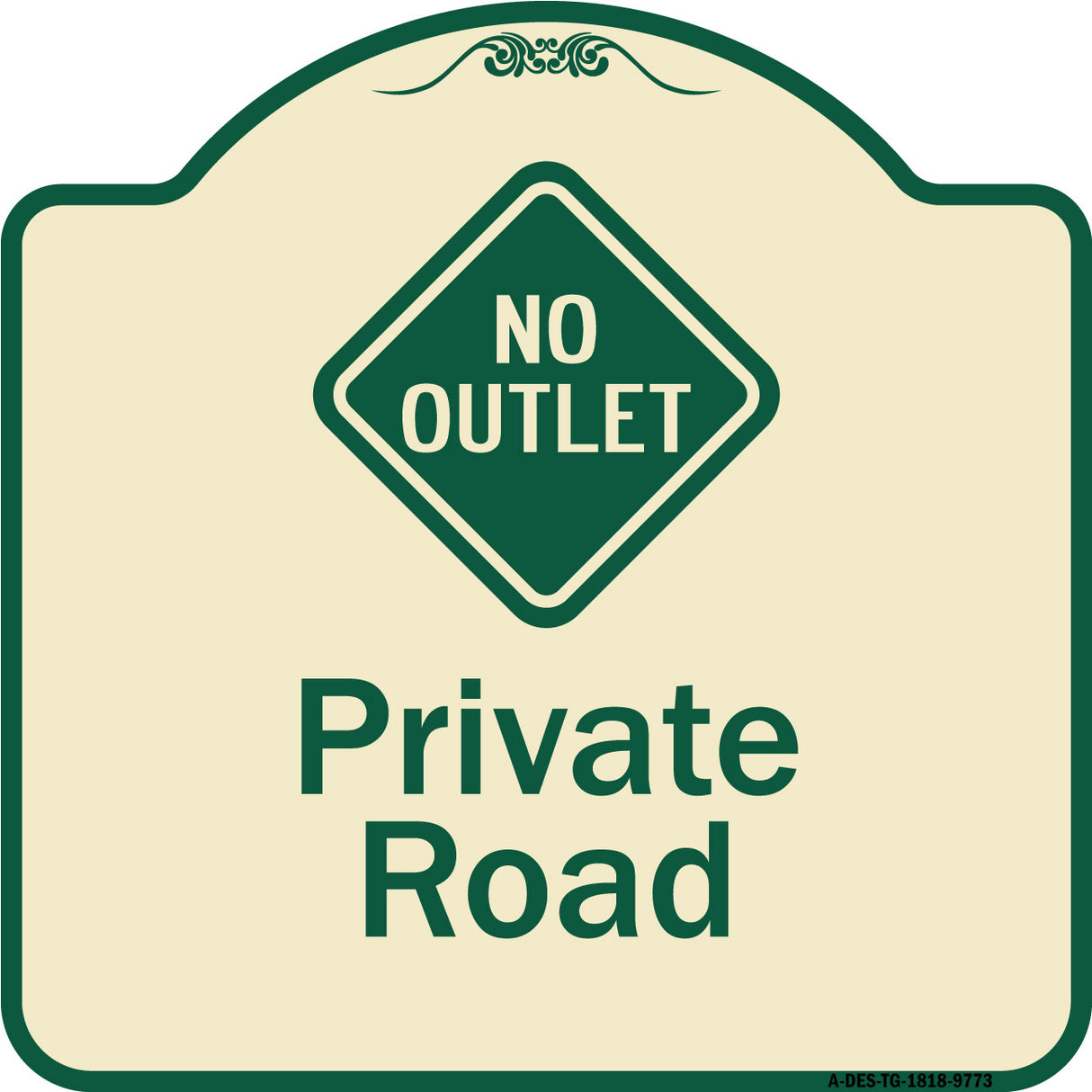 Private Road With No Outlet Symbol