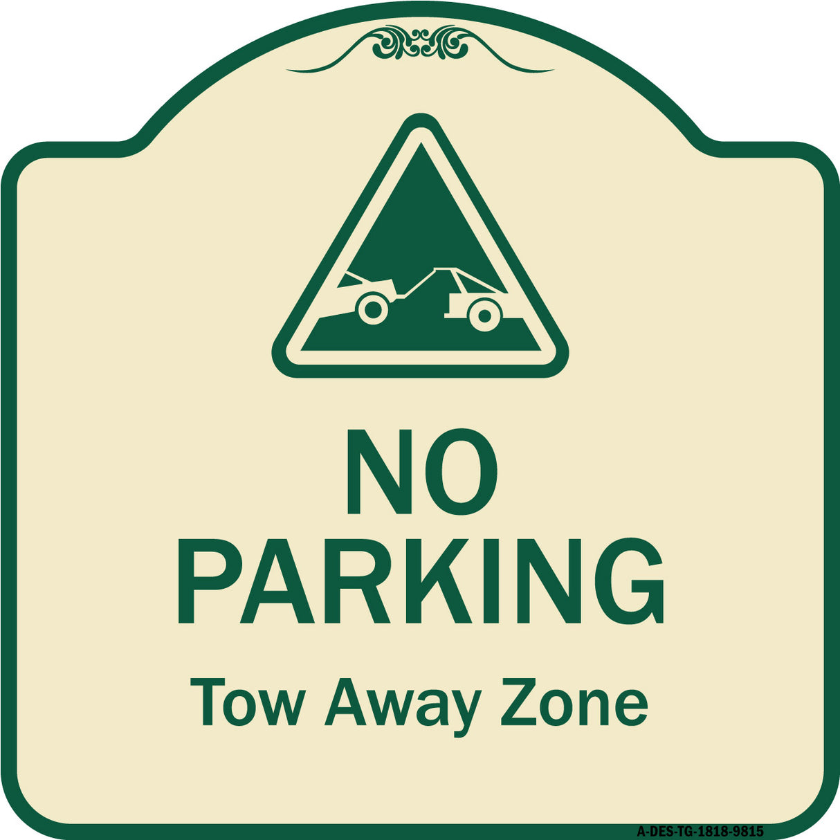 No Parking Tow Away Zone With Graphic