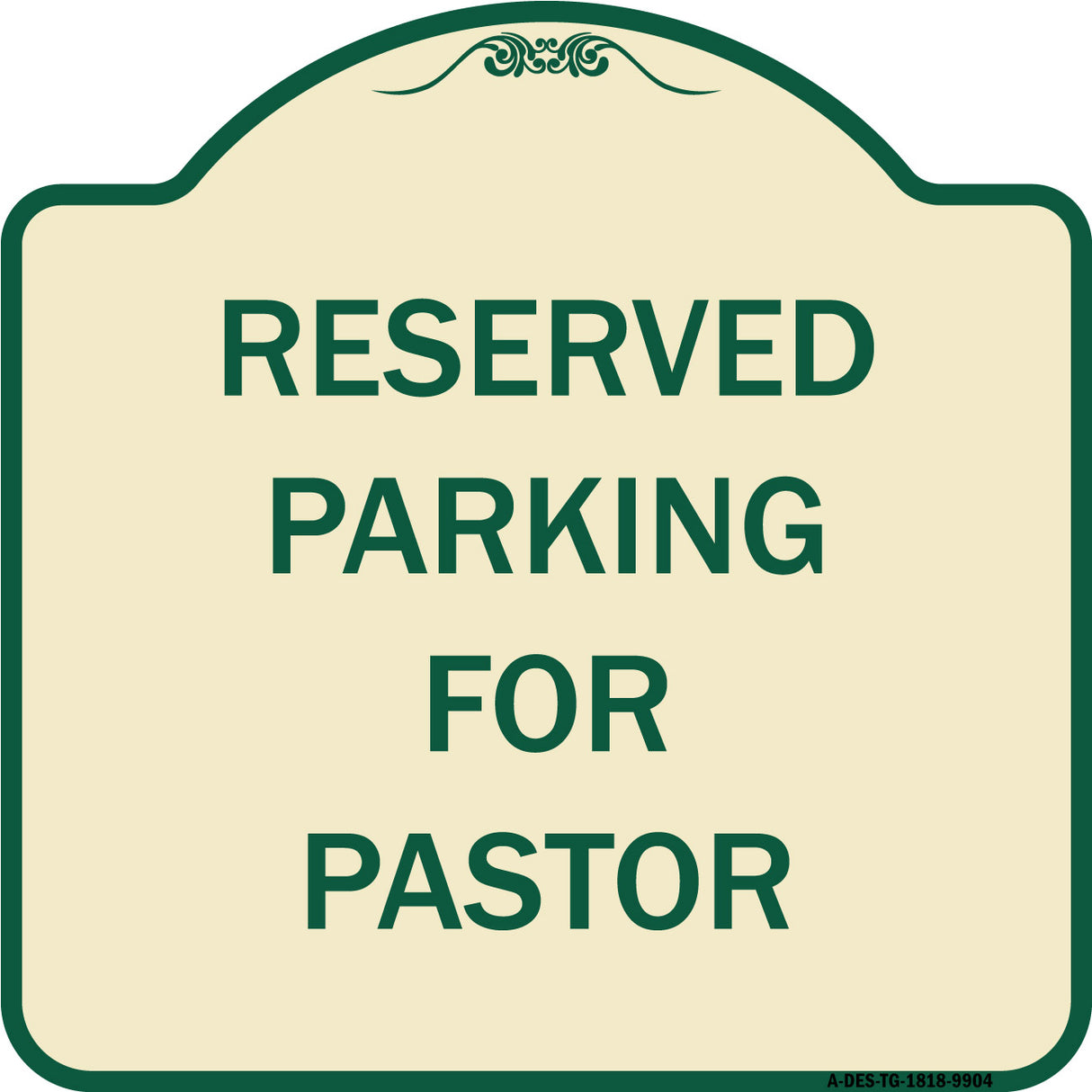 Reserved Parking For Pastor