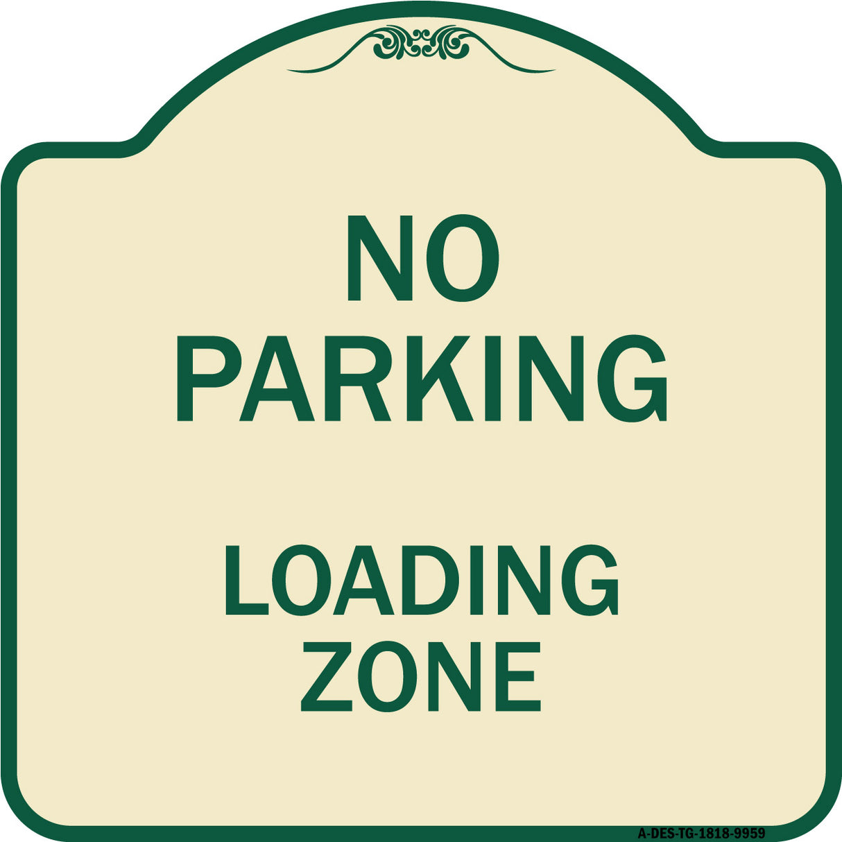 No Parking Loading Zone Sign