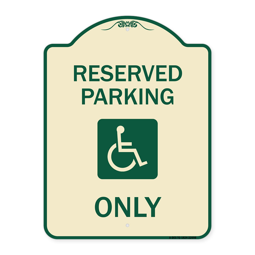 With NY Compliance Reserved Parking Only (With Access Icon)