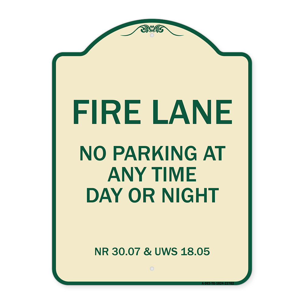 Wisconsin Fire Lane No Parking at Anytime Day or Night