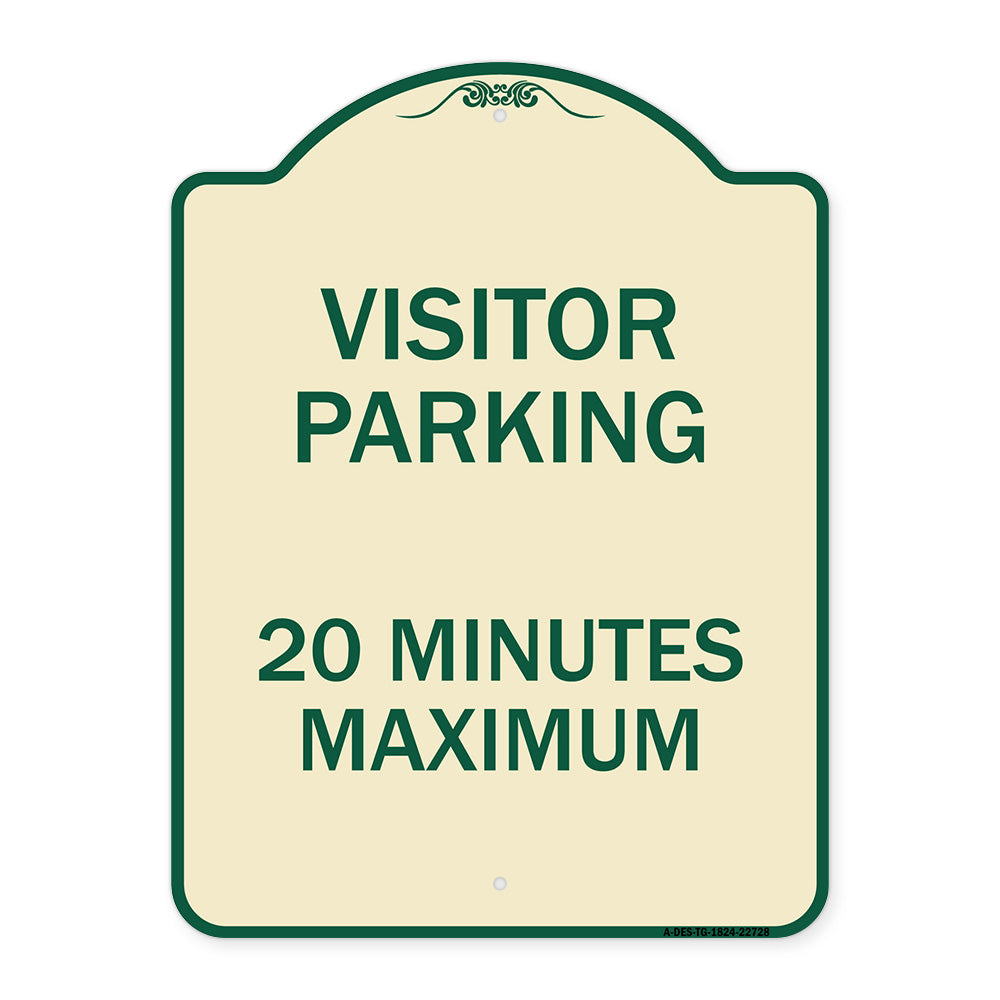 Visitor Parking Sign Visitor Parking 20 Minutes Maximum
