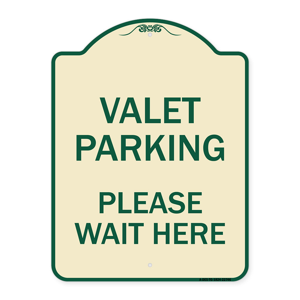 Valet Parking Please Wait Here