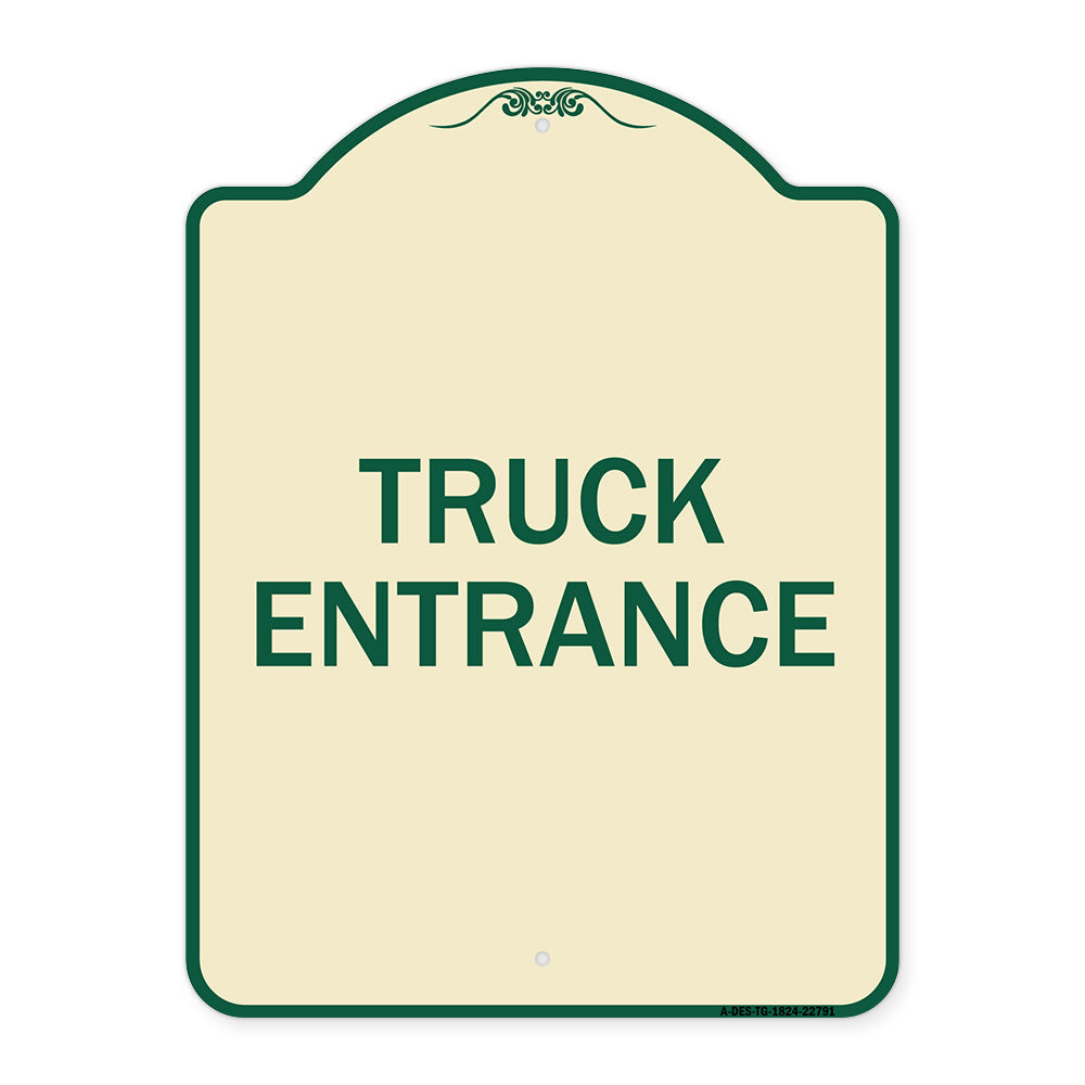 Traffic Entrance Sign Truck Entrance