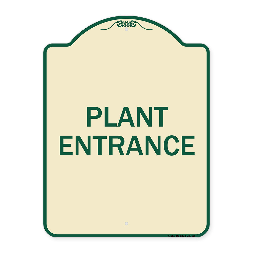 Traffic Entrance Sign Plant Entrance